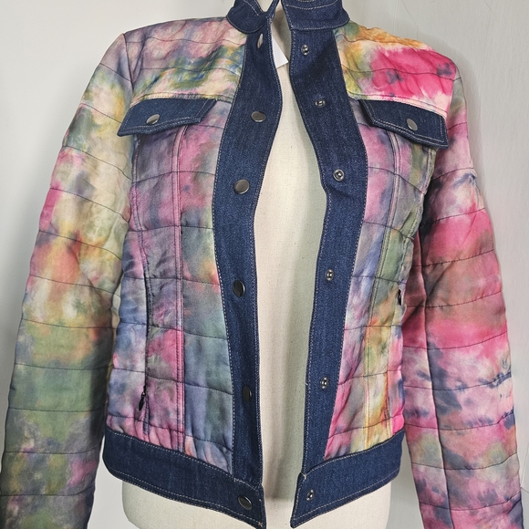 Oolala  Multicolor Tie-Dye Jean Jacket - Picture 14 of 16